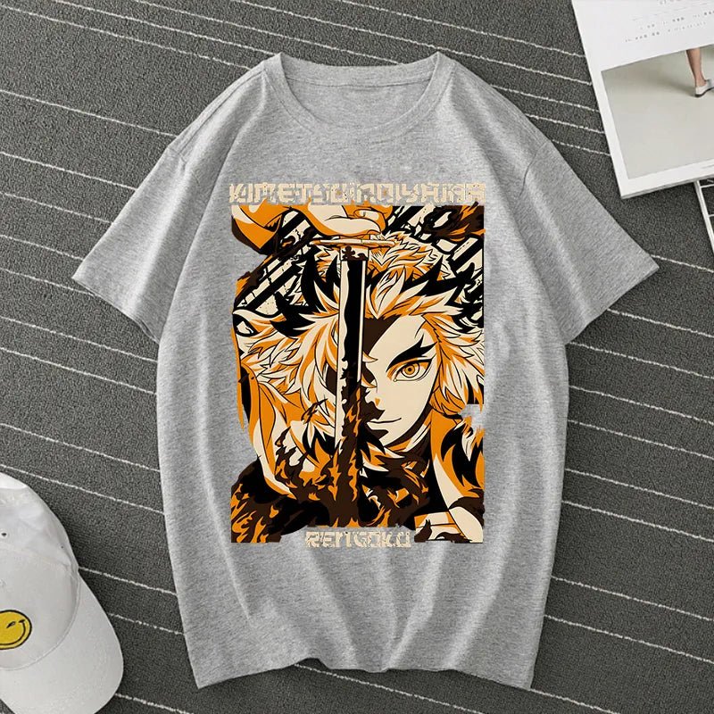 Demon Slayer Kimetsu No Yaiba Rengoku Kyoujurou T shirt - KataMoon
