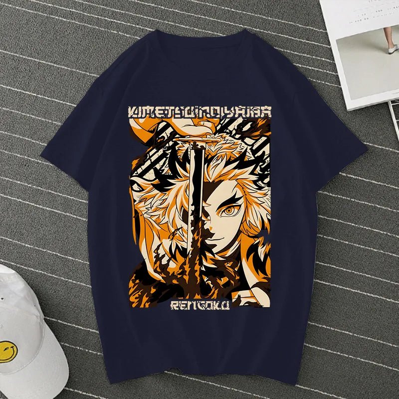Demon Slayer Kimetsu No Yaiba Rengoku Kyoujurou T shirt - KataMoon