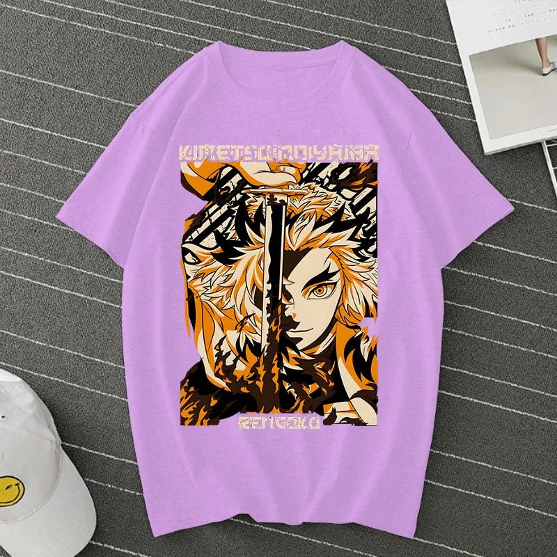 Demon Slayer Kimetsu No Yaiba Rengoku Kyoujurou T shirt - KataMoon