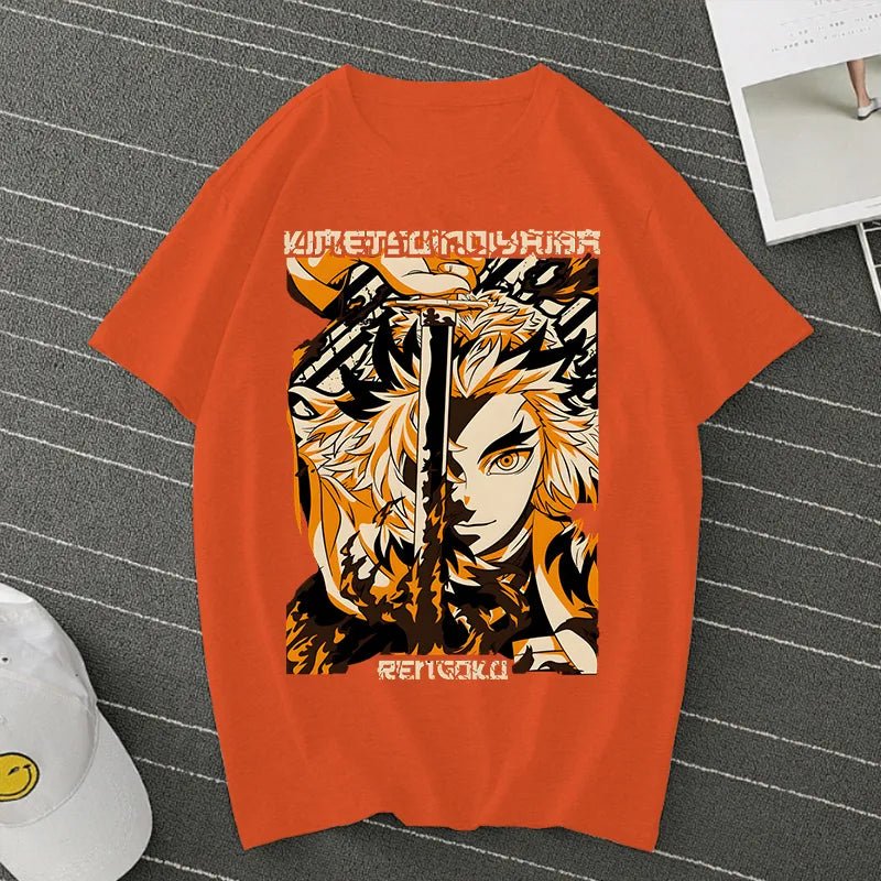 Demon Slayer Kimetsu No Yaiba Rengoku Kyoujurou T shirt - KataMoon