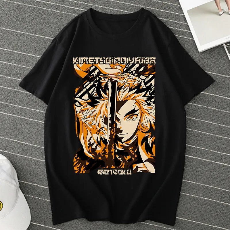 Demon Slayer Kimetsu No Yaiba Rengoku Kyoujurou T shirt - KataMoon