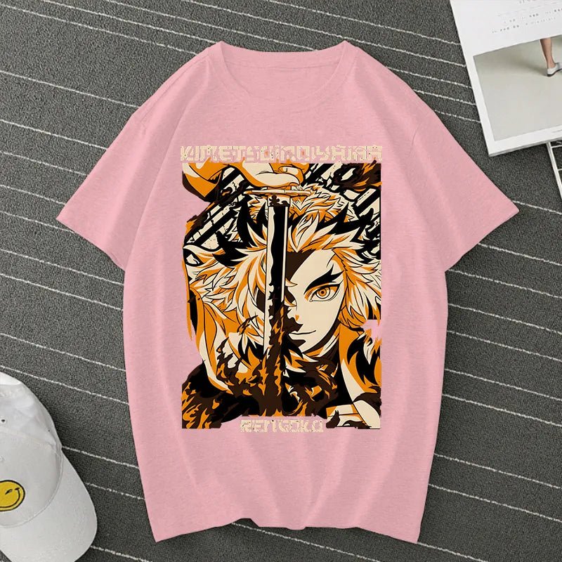 Demon Slayer Kimetsu No Yaiba Rengoku Kyoujurou T shirt - KataMoon