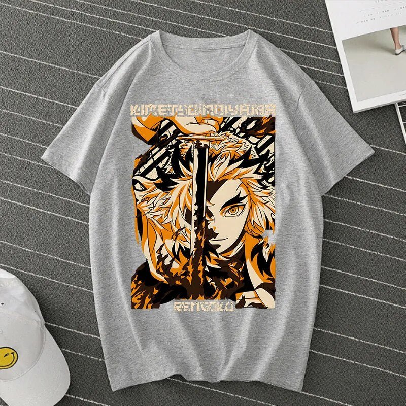 Demon Slayer Kimetsu No Yaiba Rengoku Kyoujurou T shirt - KataMoon