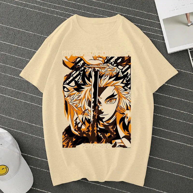 Demon Slayer Kimetsu No Yaiba Rengoku Kyoujurou T shirt - KataMoon