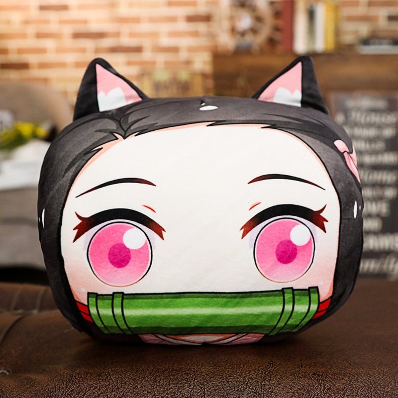 Demon Slayer Kimetsu No Yaiba Tanjiro Nezuko Hand Warmer Cushion Pillow - KataMoon