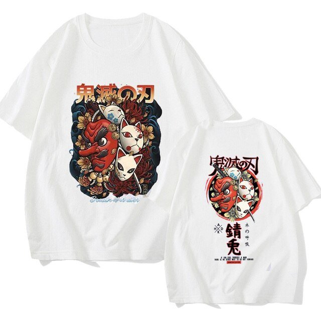 Demon Slayer Kimetsu No Yaiba Tengu Mask T Shirt - KataMoon