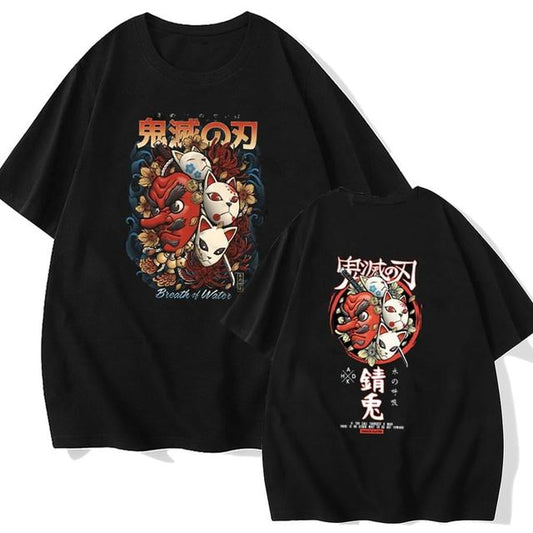 Demon Slayer Kimetsu No Yaiba Tengu Mask T Shirt - KataMoon