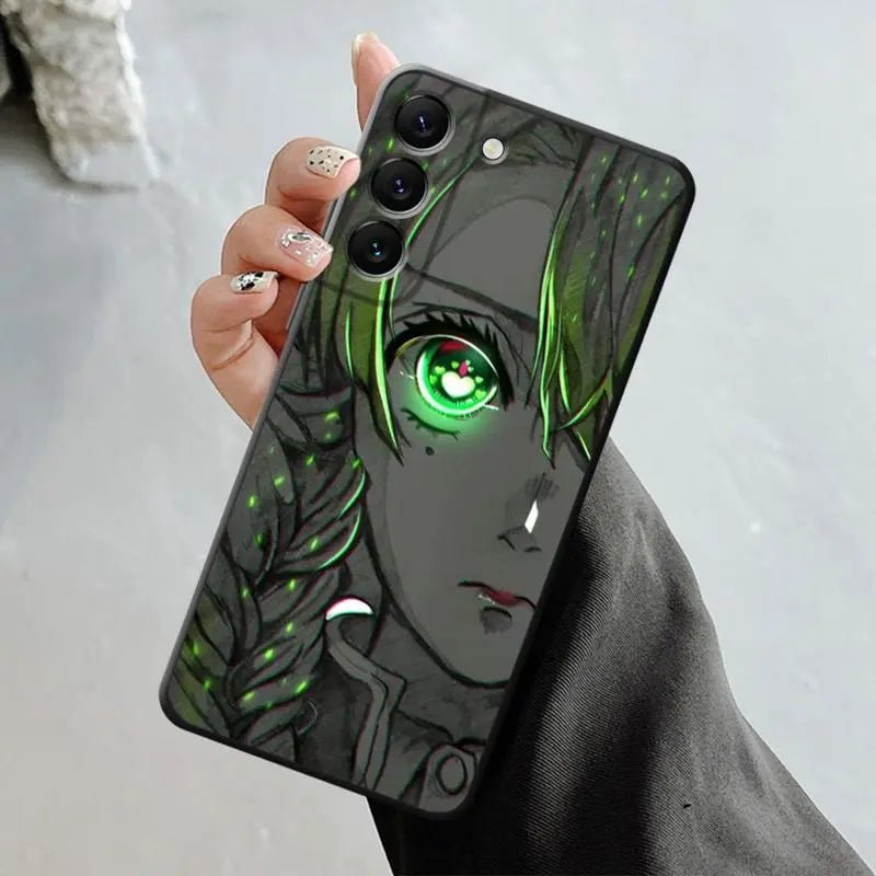 Demon Slayer Mitsuri Kanroji Bright Eyes Drawing Samsung Galaxy Series Phone Case - KataMoon