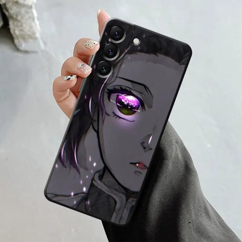 Demon Slayer Shinobu Kocho Bright Eyes Drawing Samsung Galaxy Series Phone Case - KataMoon