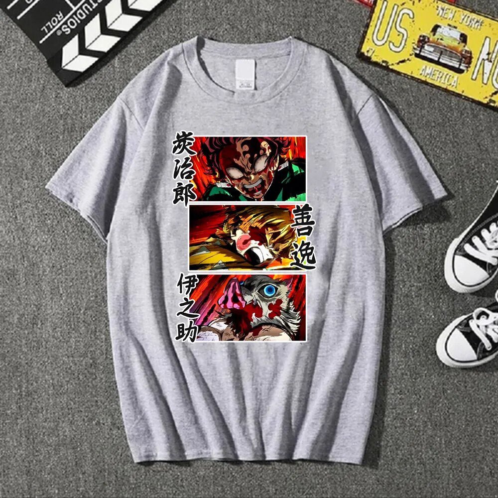 Demon Slayer Tanjiro Zenitsu Inosuke Anime T Shirt - KataMoon