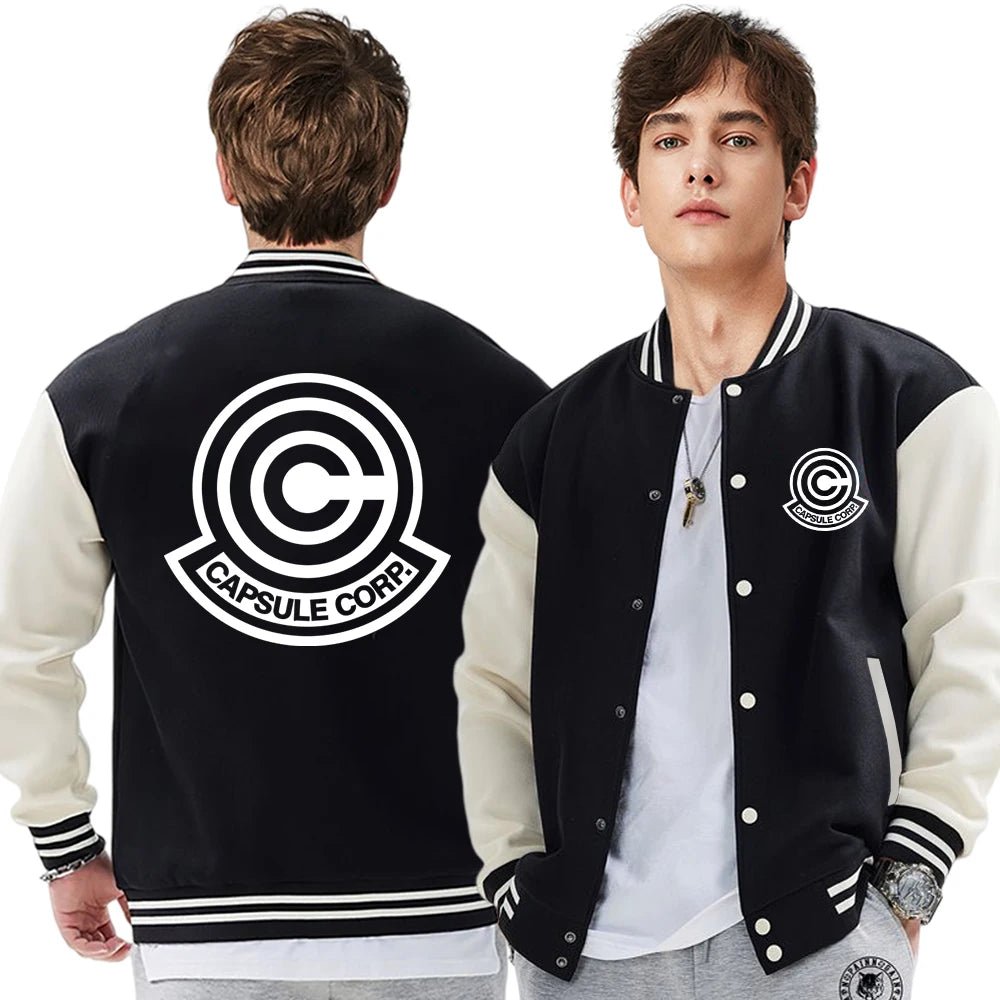 Dragon Ball Capsule Corp logo Baseball Jacket - KataMoon
