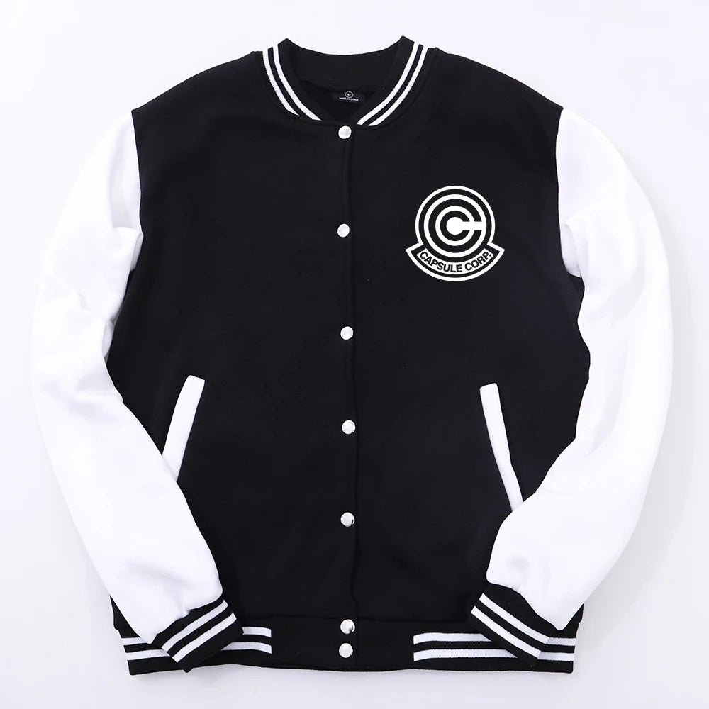 Dragon Ball Capsule Corp logo Baseball Jacket - KataMoon