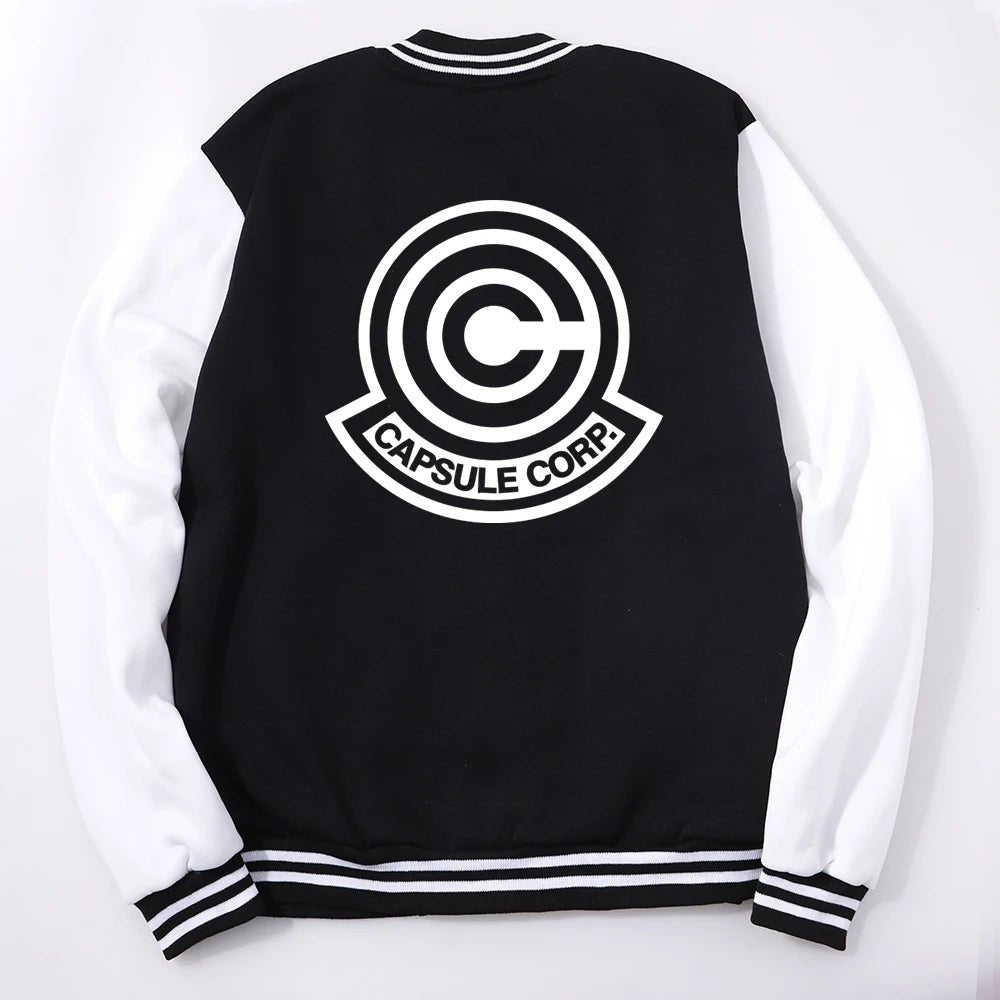 Dragon Ball Capsule Corp logo Baseball Jacket - KataMoon