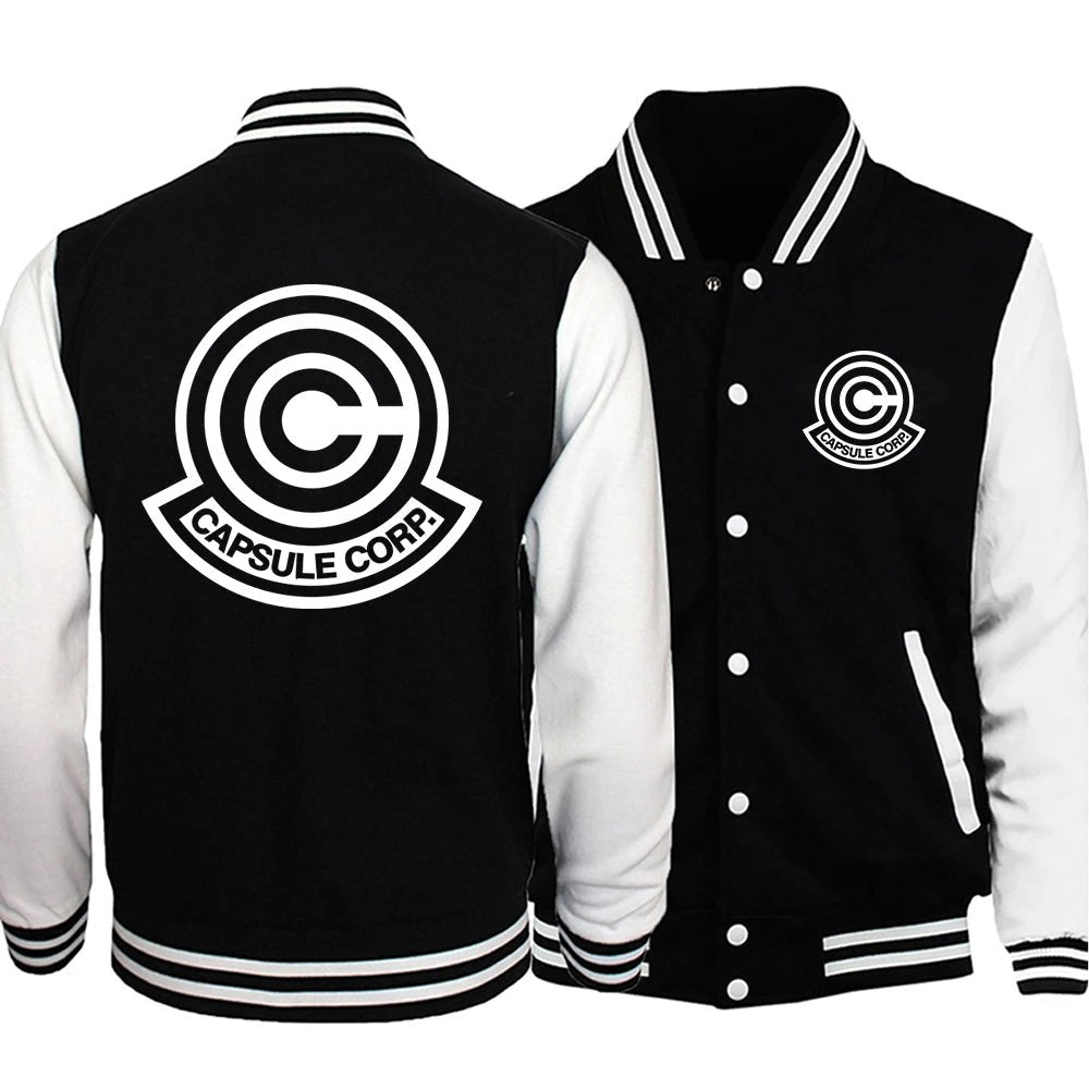 Dragon Ball Capsule Corp logo Baseball Jacket - KataMoon