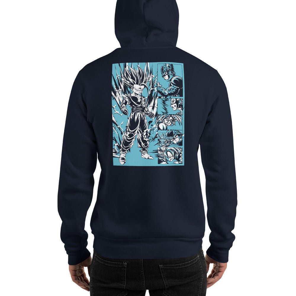 Dragon Ball Super Saiyan Gohan VS Cell Hoodie - KM0012HO - Back - KataMoon