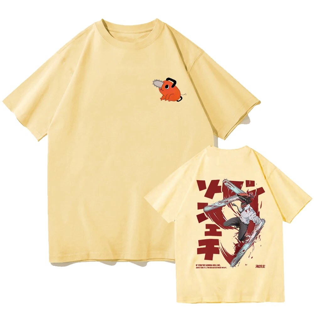 Japanese Anime Chainsaw Man Denji Pochita Makima T Shirt