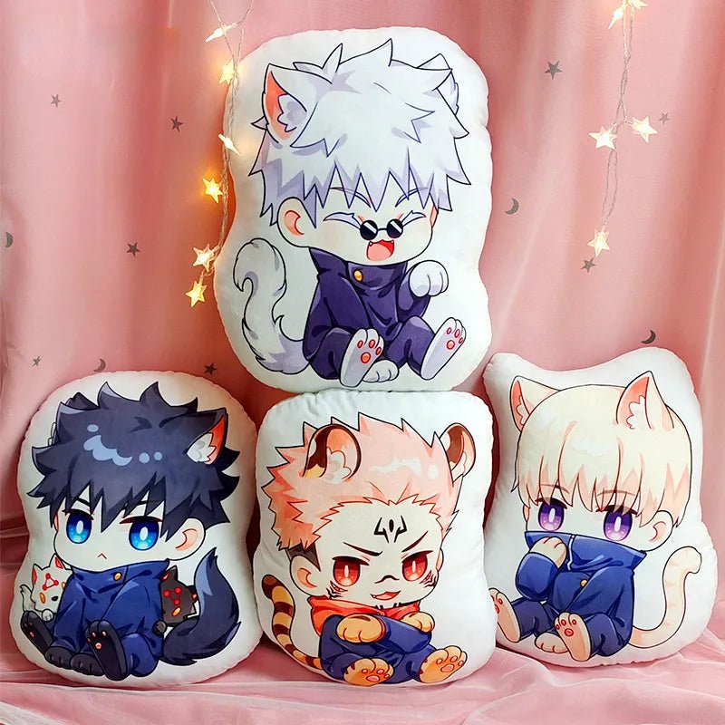 Jujutsu Kaisen Fushiguro Megumi Yuji Itadori Gojo Satoru Inumaki Toge Cute Imitating Animals Soft Stuffed Plush Sofa Pillows - KataMoon