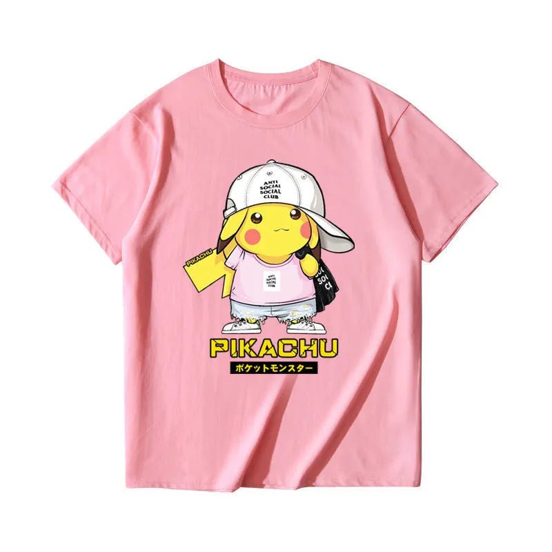 New Summer Pokemon Pikachu Hip hop Short Sleeve T shirt - KataMoon