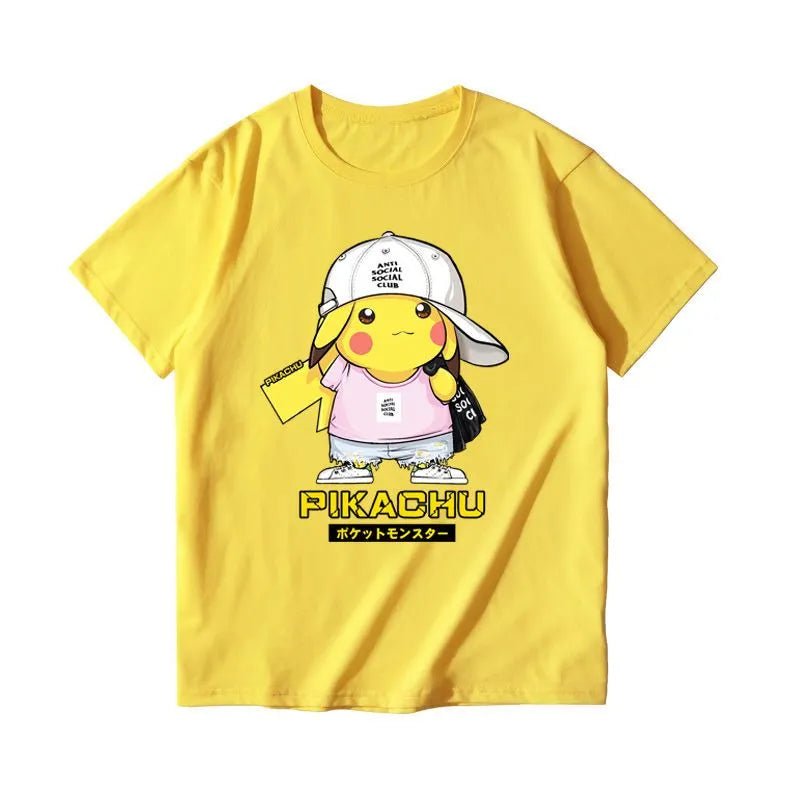 New Summer Pokemon Pikachu Hip hop Short Sleeve T shirt - KataMoon