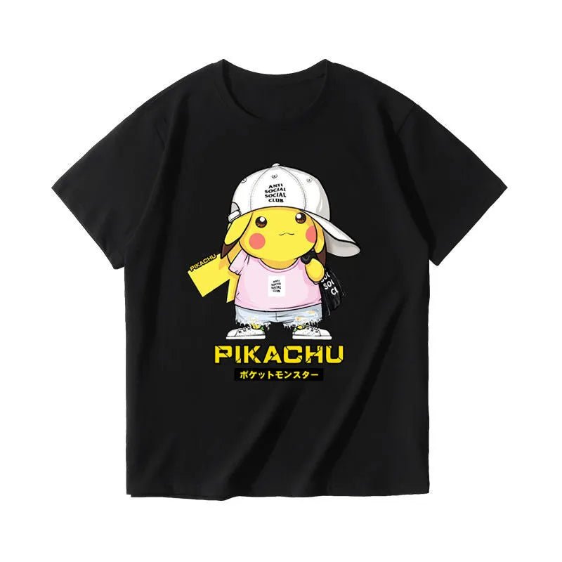 New Summer Pokemon Pikachu Hip hop Short Sleeve T shirt - KataMoon