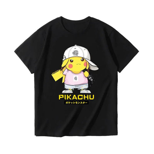 New Summer Pokemon Pikachu Hip hop Short Sleeve T shirt - KataMoon