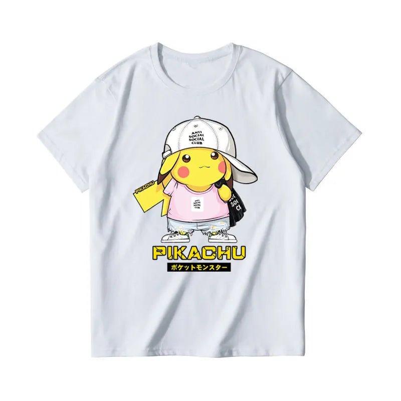 New Summer Pokemon Pikachu Hip hop Short Sleeve T shirt - KataMoon