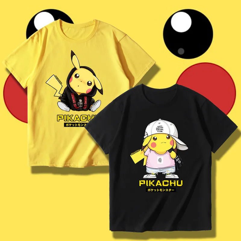 New Summer Pokemon Pikachu Hip hop Short Sleeve T shirt - KataMoon