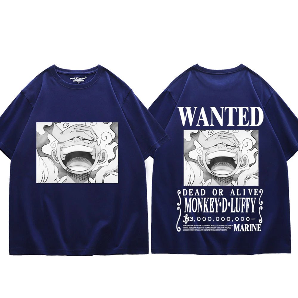 One Piece Monkey D Luffy Sun God Nika 5th Gear Wanted T shirt - KataMoon