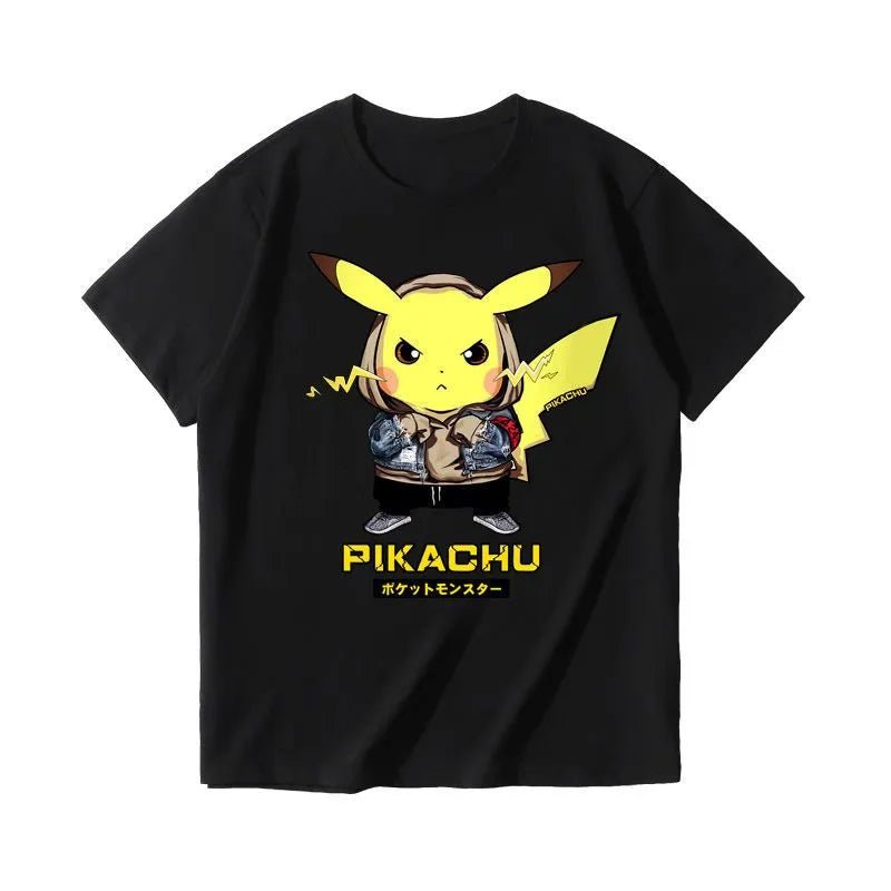 Pokemon Pikachu Cosplay Luffy Short Sleeve T shirt - KataMoon