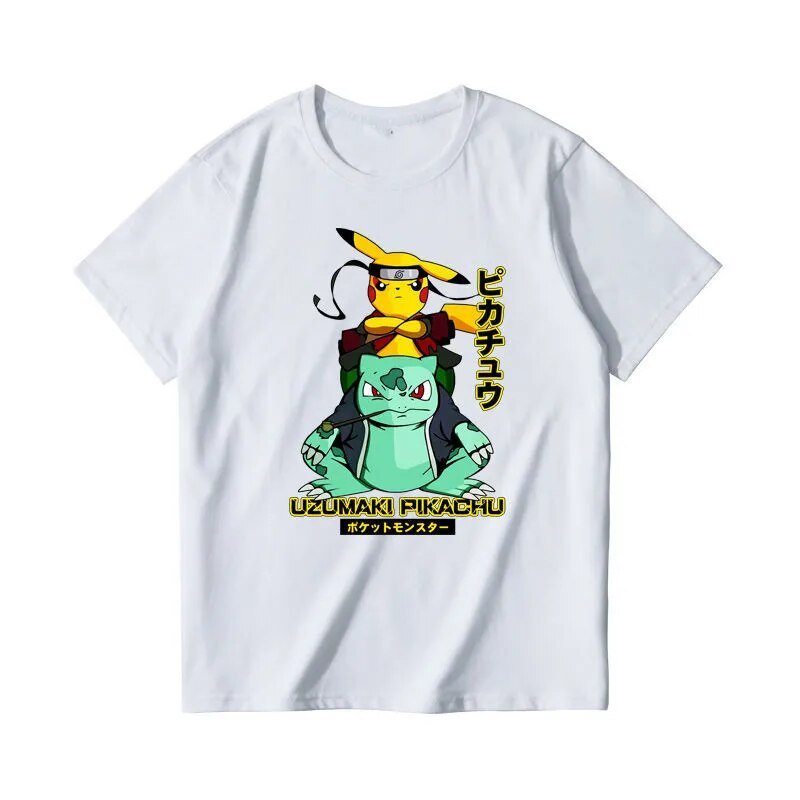 Pokemon Pikachu Cosplay Luffy Short Sleeve T shirt - KataMoon