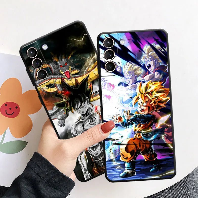 Super Saiyan Father and Son Goku Gohan Goten Kamekameha Samsung Galaxy Series Phone Case - KataMoon