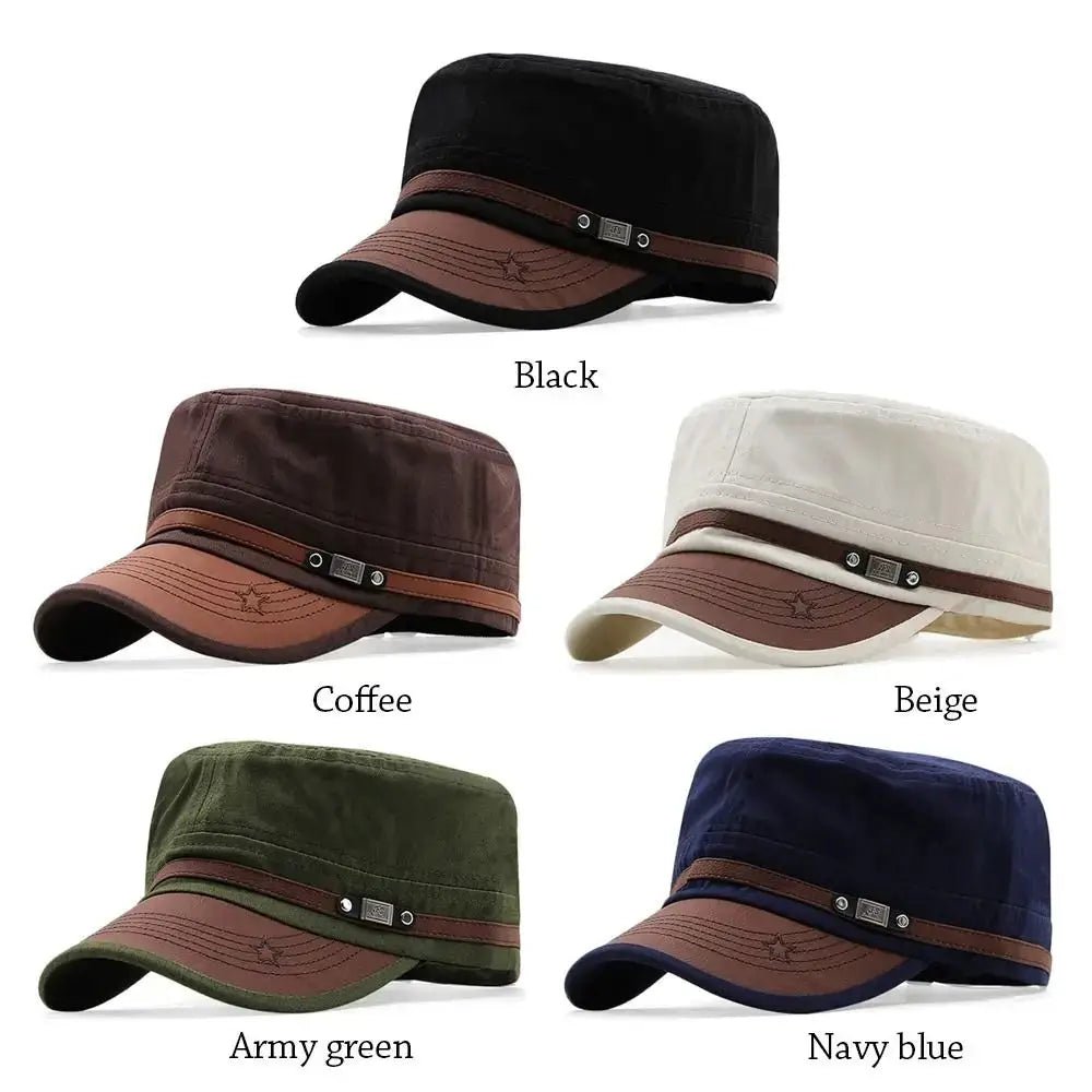 Unisex Fashion Army Hat Cadet Hat Military Cap - KataMoon