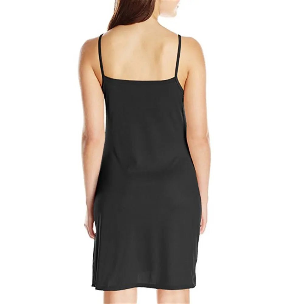 Womens Sling Solid Short Dress Sleeveless Casual Slip Dress - KataMoon
