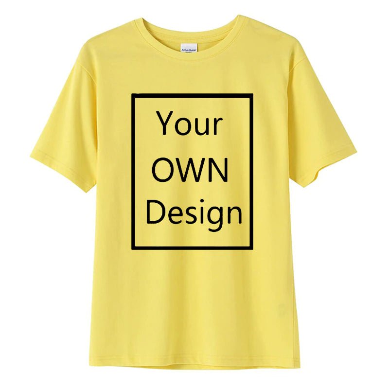 100% Cotton Custom T Shirt - Your OWN Design, Logo, Text, Photos - KataMoon