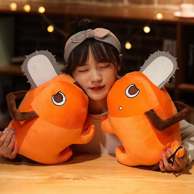 25cm Anime Chainsaw Man Pochita Dolls Plush Toy Orange Dog Pillow Stuffed Soft - KataMoon