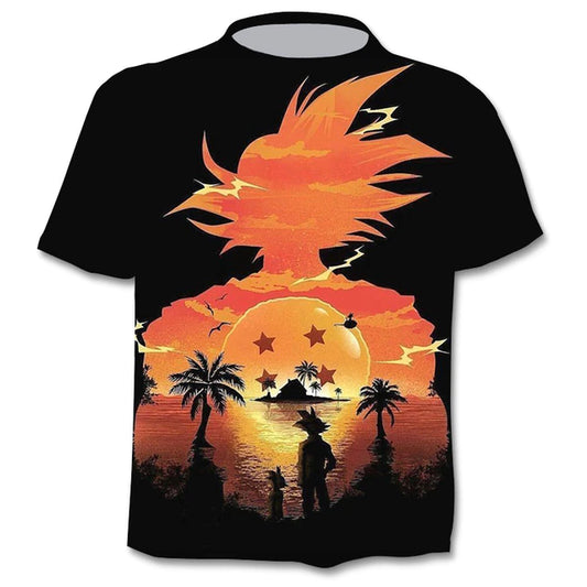 Dragon Ball Super Saiyan Goku and Goten All-Over Print T shirt