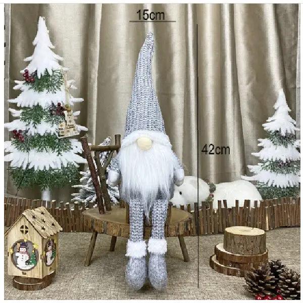 Christmas Faceless Santa Long Legs Doll Xmas Tree Hanging Decoration