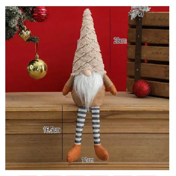 Christmas Faceless Santa Long Legs Doll Xmas Tree Hanging Decoration