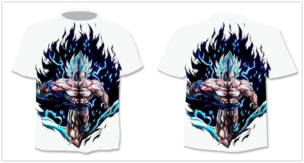 Dragon Ball Super Saiyan God Blue Goku All-Over Print T shirt