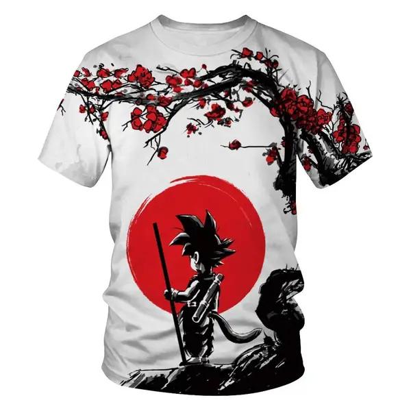 Super Saiyan Japan Style Cherry Blossom Goku Kid All-Over Print T Shirt
