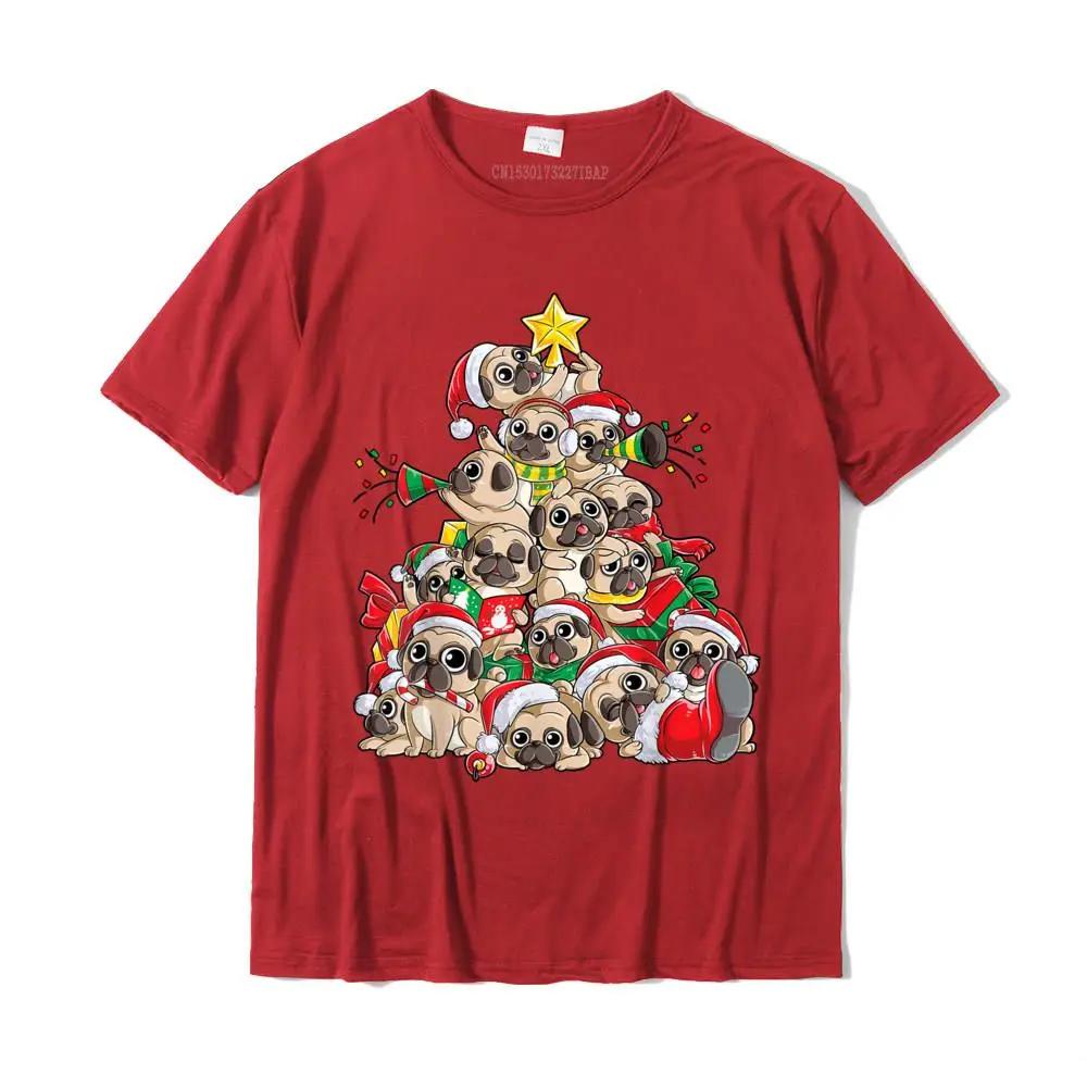 Pug Christmas Tree Dog Santa Merry Xmas T Shirt