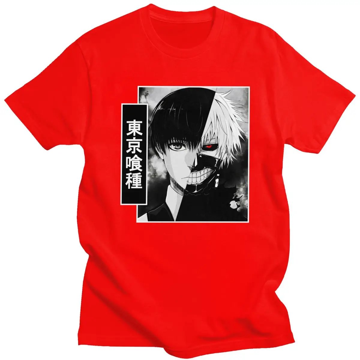 Tokyo Ghoul Kaneki Ken Half Face T Shirts