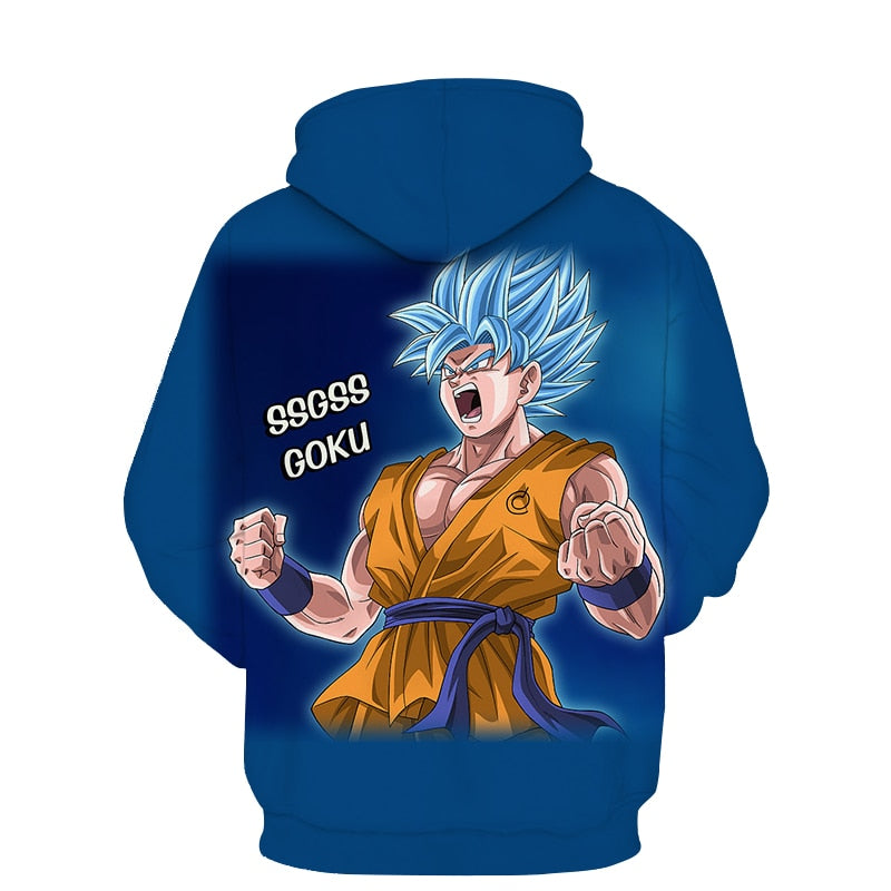Dragon Ball Super Saiyan God Goku All-Over Print Hoodie