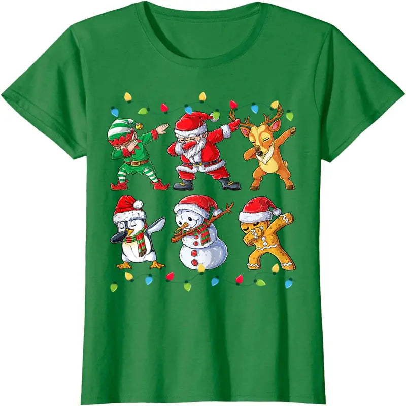 Christmas Funny Xmas Dab Santa Elf Friends T shirt