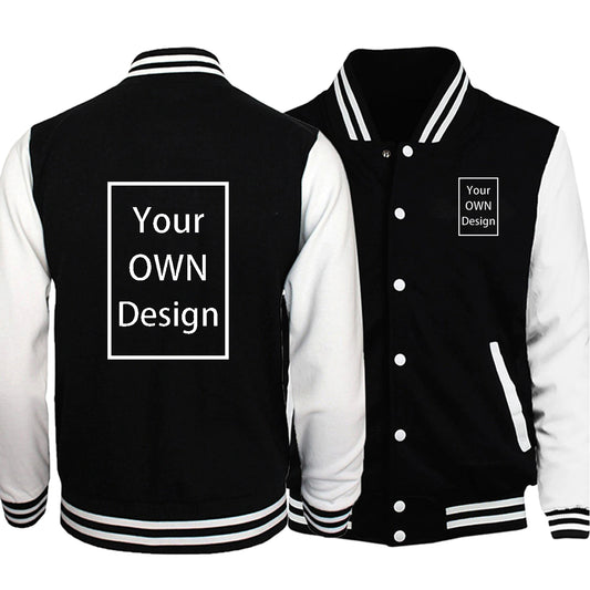 Custom Baseball Jacket - Your OWN Design, Logo, Text, Photos