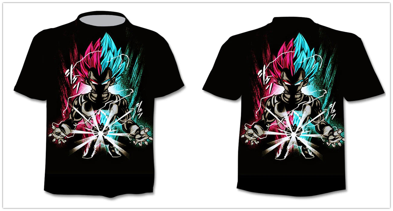 Dragon Ball Super Saiyan God Vegeta All-Over Print T shirt