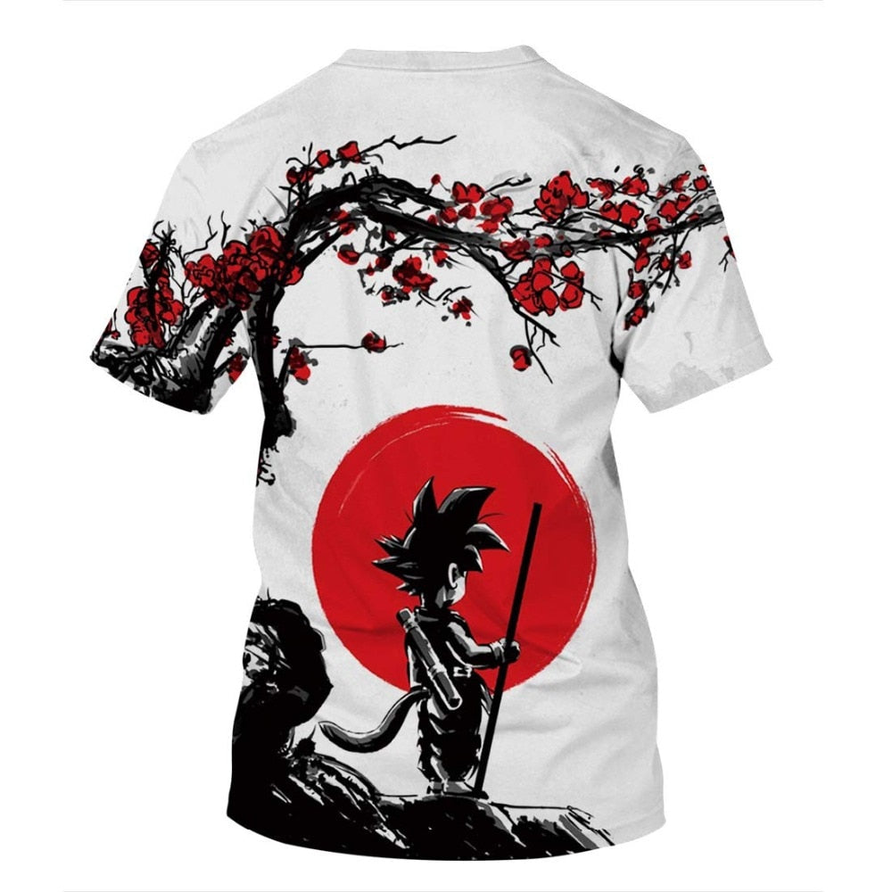 Super Saiyan Japan Style Cherry Blossom Goku Kid All-Over Print T Shirt