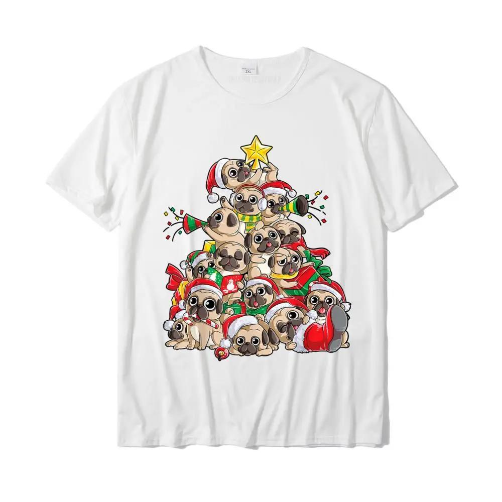 Pug Christmas Tree Dog Santa Merry Xmas T Shirt