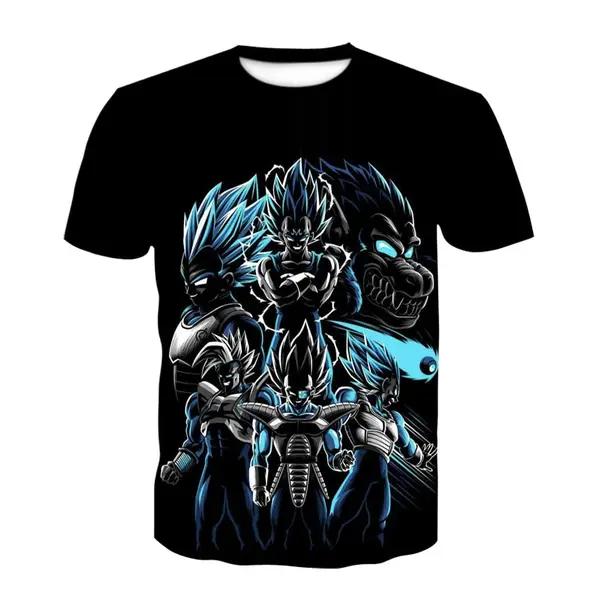 Super Saiyan God Vegeta Blue Over Print T shirt