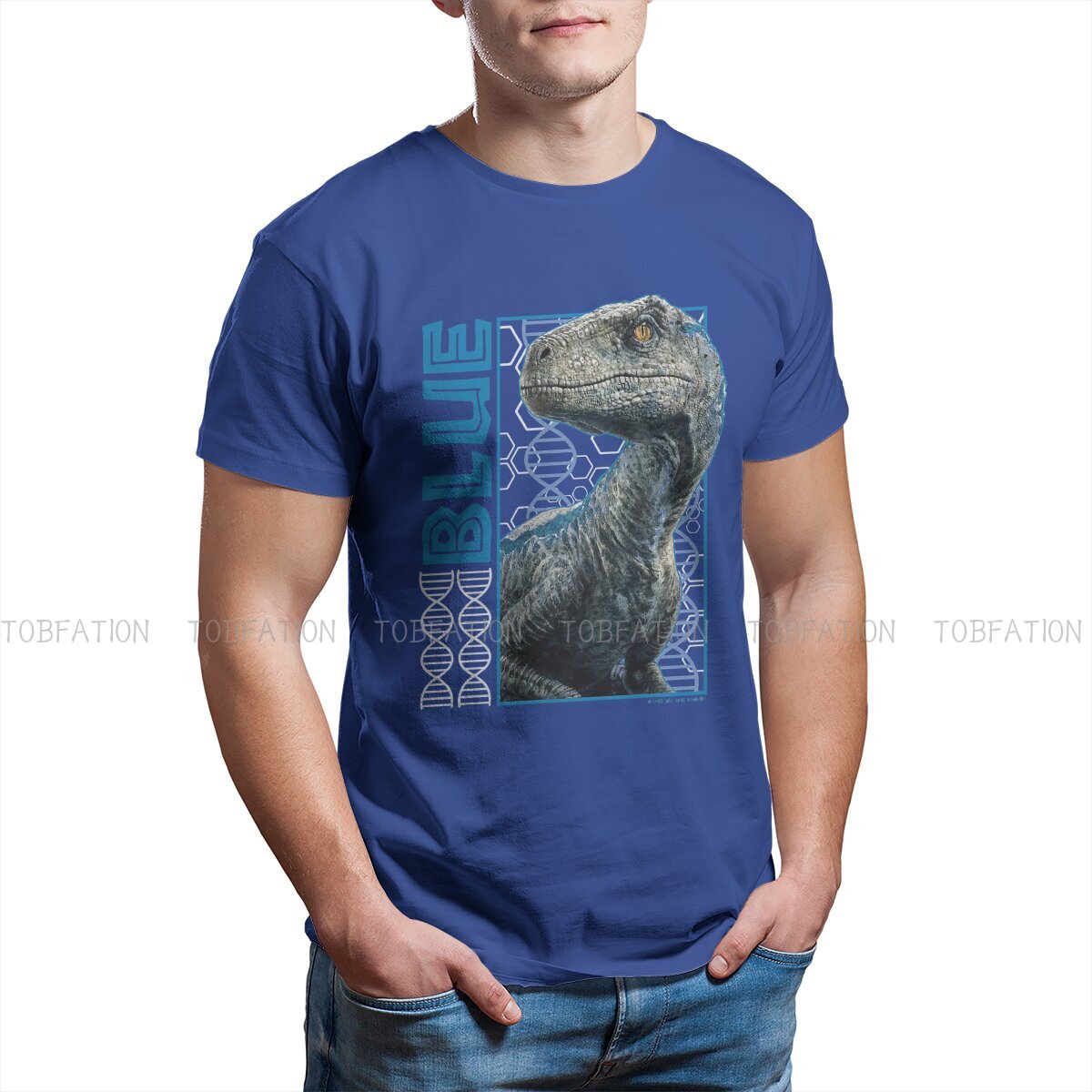 Jurassic World Fallen Kingdom Blue DNA T Shirt